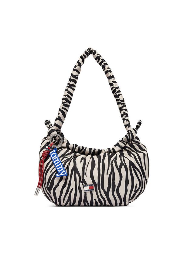 Torebka Tommy Jeans. Kolor: biały. Wzór: motyw zwierzęcy