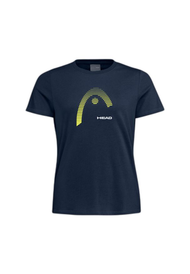 Head - T-shirt damski Club Lara. Kolor: niebieski. Materiał: poliester, bawełna, materiał, jersey. Sport: tenis