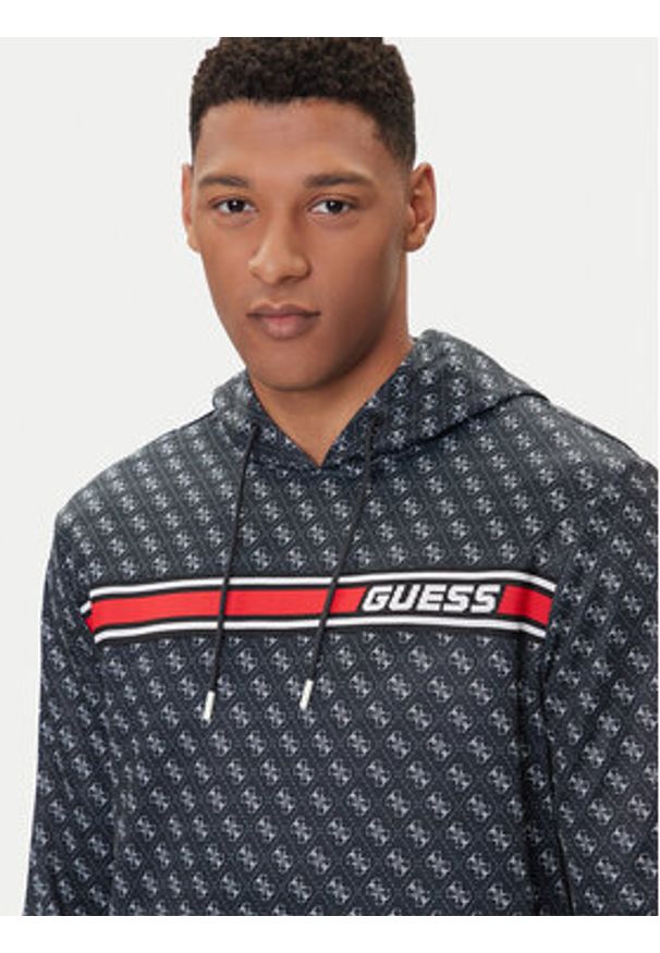 Guess Bluza Z4BQ30 K7122 Granatowy Regular Fit. Kolor: niebieski. Materiał: syntetyk, bawełna