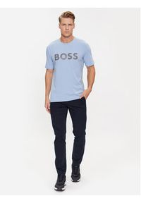 BOSS - Boss T-Shirt Tee 8 50501195 Błękitny Regular Fit. Kolor: niebieski. Materiał: bawełna #4