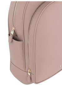 Ochnik - Skórzany plecak damski z kieszenią na laptop. Kolor: beżowy. Materiał: skóra #4