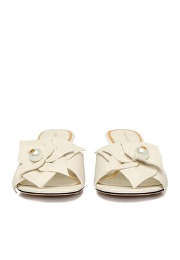 Gino Rossi - GINO ROSSI Klapki CEO-ROSE-LT2220-1 Biały. Kolor: biały. Materiał: skóra