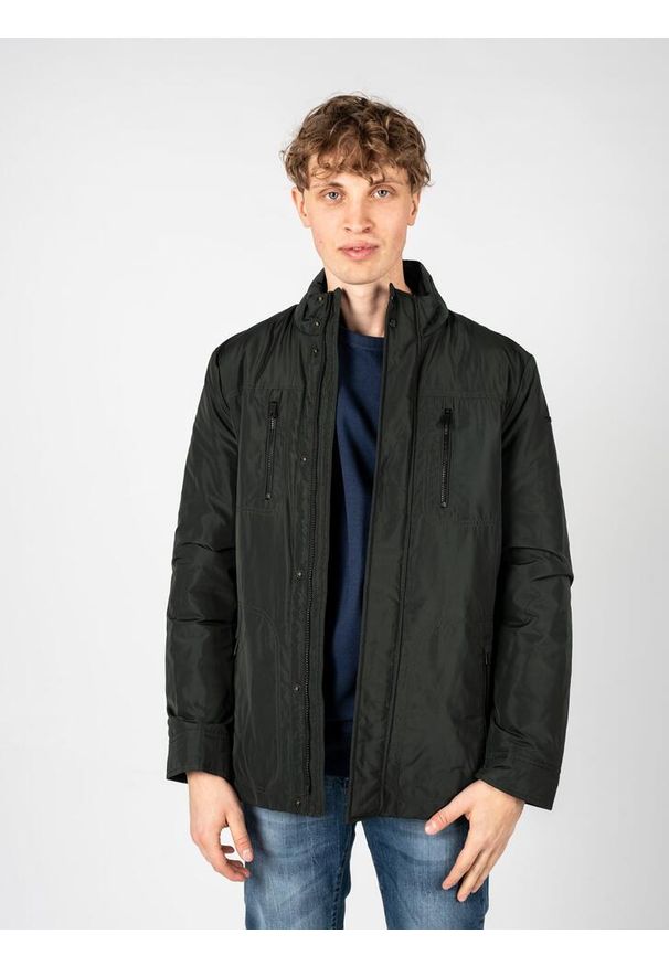 Geox - Kurtka turystyczna męska Renny. Typ kołnierza: kaptur. Kolor: zielony. Materiał: poliester. Sport: turystyka piesza
