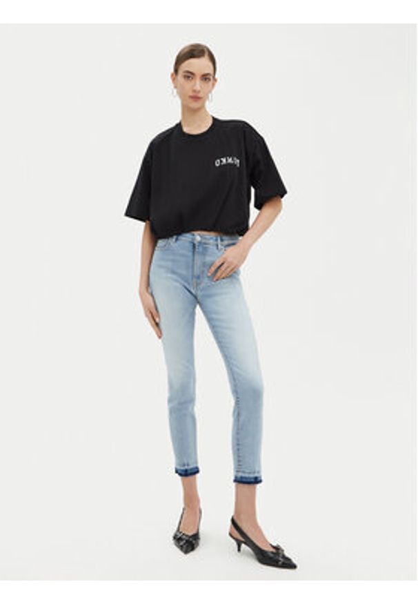 Pinko - PINKO T-Shirt Torrone 104257 Czarny Regular Fit. Kolor: czarny. Materiał: bawełna