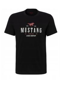 Męski T-Shirt Mustang Style Alex C Print Black 1016683 4142. Wzór: nadruk #2