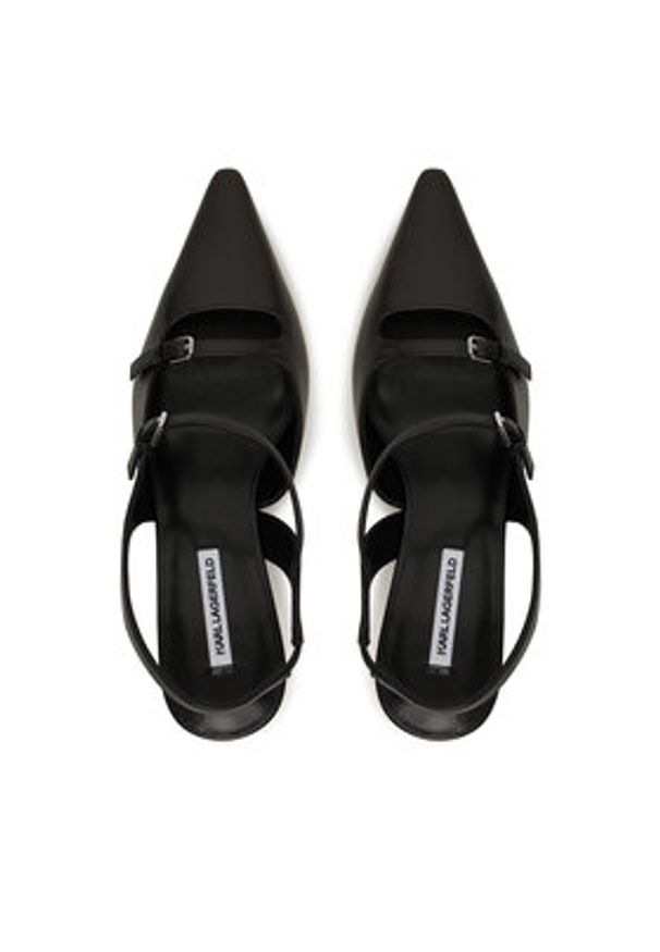 Karl Lagerfeld - KARL LAGERFELD Szpilki KL33623 Czarny. Kolor: czarny. Materiał: skóra. Obcas: na szpilce