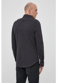 Calvin Klein Jeans Koszula bawełniana męska kolor szary slim z kołnierzykiem klasycznym. Okazja: na co dzień. Typ kołnierza: kołnierzyk klasyczny. Kolor: szary. Materiał: bawełna. Długość rękawa: długi rękaw. Długość: długie. Styl: klasyczny #5