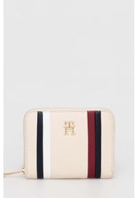 TOMMY HILFIGER - Tommy Hilfiger portfel damski kolor beżowy. Kolor: beżowy