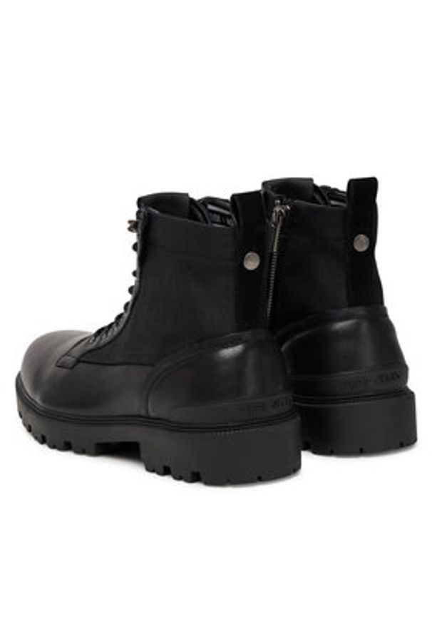 Pepe Jeans Trapery Ryan Mix M PMS500004 Czarny. Kolor: czarny. Materiał: skóra, syntetyk