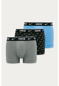 Nike - Bokserki (3-pack). Kolor: szary. Materiał: bawełna, dzianina, elastan. Wzór: gładki, nadruk #1