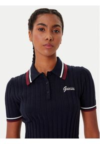 Guess Sweter V5BP04 Z1152 Granatowy Regular Fit. Kolor: niebieski. Materiał: akryl #4
