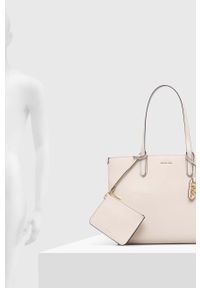 MICHAEL Michael Kors torebka skórzana dwustronna kolor beżowy. Kolor: beżowy. Materiał: skórzane. Rodzaj torebki: na ramię #3