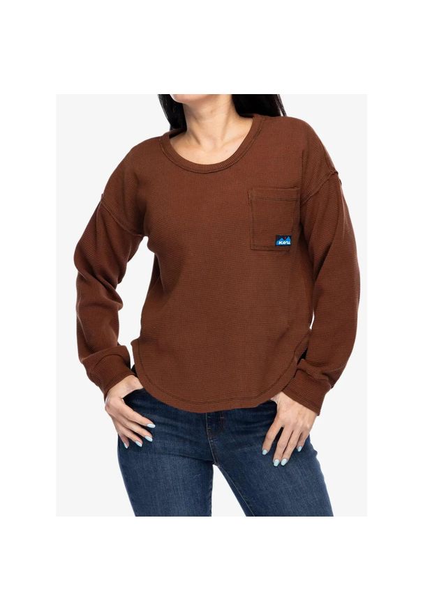 KAVU - Bluza bawełniana damska Kavu Penshaw. Kolor: czerwony. Materiał: bawełna