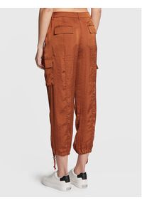 DKNY Spodnie materiałowe P2EKSA2W Brązowy Regular Fit. Kolor: brązowy. Materiał: syntetyk