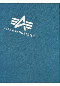 Alpha Industries Bluza Basic Small Logo 196318 Granatowy Regular Fit. Kolor: niebieski. Materiał: bawełna