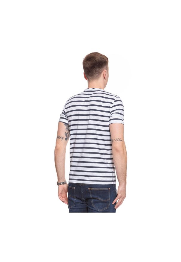 Mustang - MĘSKI T-SHIRT MUSTANG ALEX C Y/D STRIPES 1009045 11573