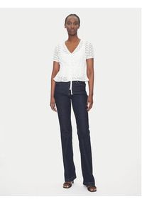 Morgan Bluzka 231-DATE Biały Slim Fit. Kolor: biały. Materiał: syntetyk #4