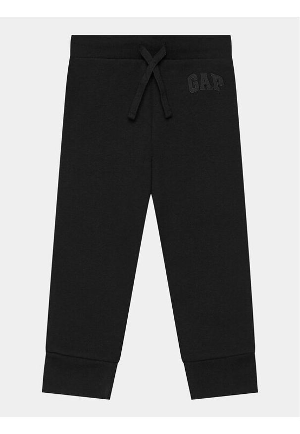 GAP - Gap Spodnie dresowe 715360-03 Czarny Regular Fit. Kolor: czarny. Materiał: bawełna