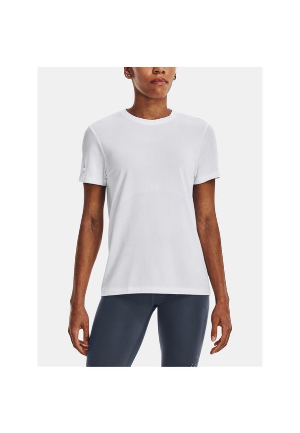 T-shirt do biegania damski Under Armour Seamless Stride. Kolor: biały. Sport: bieganie