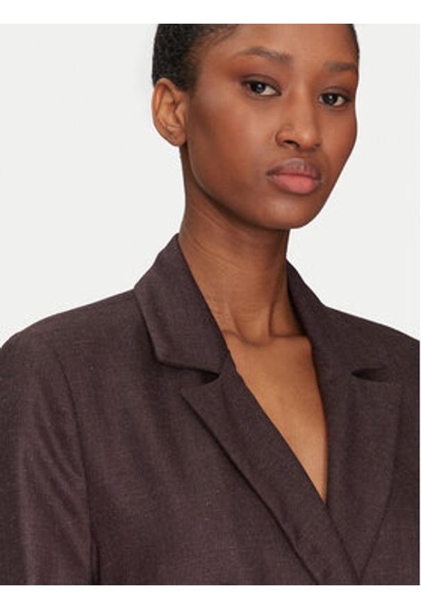 Haveone Marynarka JVI-M032 Bordowy Regular Fit. Kolor: czerwony. Materiał: syntetyk