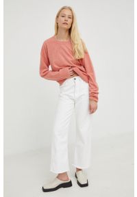 Samsoe & Samsoe - Samsoe Samsoe sweter wełniany damski kolor pomarańczowy lekki. Kolor: pomarańczowy. Materiał: wełna. Wzór: gładki #2