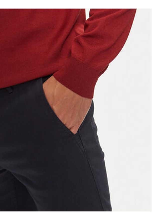 BOSS - Boss Chinosy 50518468 Granatowy Slim Fit. Kolor: niebieski. Materiał: bawełna