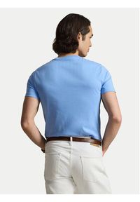 Polo Ralph Lauren T-Shirt 710671438526 Niebieski Custom Slim Fit. Typ kołnierza: polo. Kolor: niebieski. Materiał: bawełna #3
