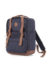 Plecak miejski Himawari 1085B-11 granatowy. Kolor: niebieski. Materiał: tkanina, poliester. Styl: casual, elegancki
