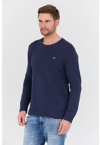 Tommy Jeans - TOMMY JEANS Granatowy męski sweter, Rozmiar L. Kolor: niebieski #3