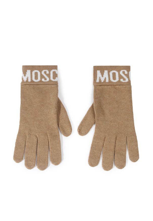 MOSCHINO Rękawiczki Damskie 65232 M2357 Beżowy. Kolor: beżowy. Materiał: materiał