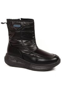 Śniegowce damskie sportowe na suwak ocieplane czarne Filippo DBT4234. Kolor: czarny. Materiał: skóra ekologiczna. Styl: sportowy #1