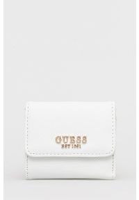 Guess portfel damski kolor biały. Kolor: biały. Materiał: materiał. Wzór: gładki #1
