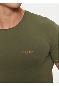 Aeronautica Militare T-Shirt AM1UTI003 Zielony Regular Fit. Kolor: zielony. Materiał: bawełna #4