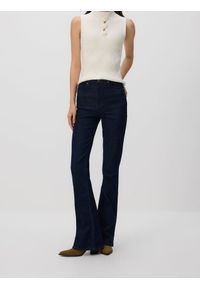 Reserved - Jeansy flare z wysokim stanem - granatowy. Stan: podwyższony. Kolor: niebieski #1