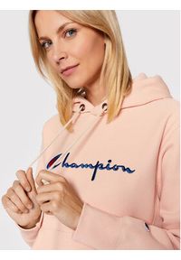 Champion Bluza Script Logo 114788 Różowy Regular Fit. Kolor: różowy. Materiał: bawełna #3