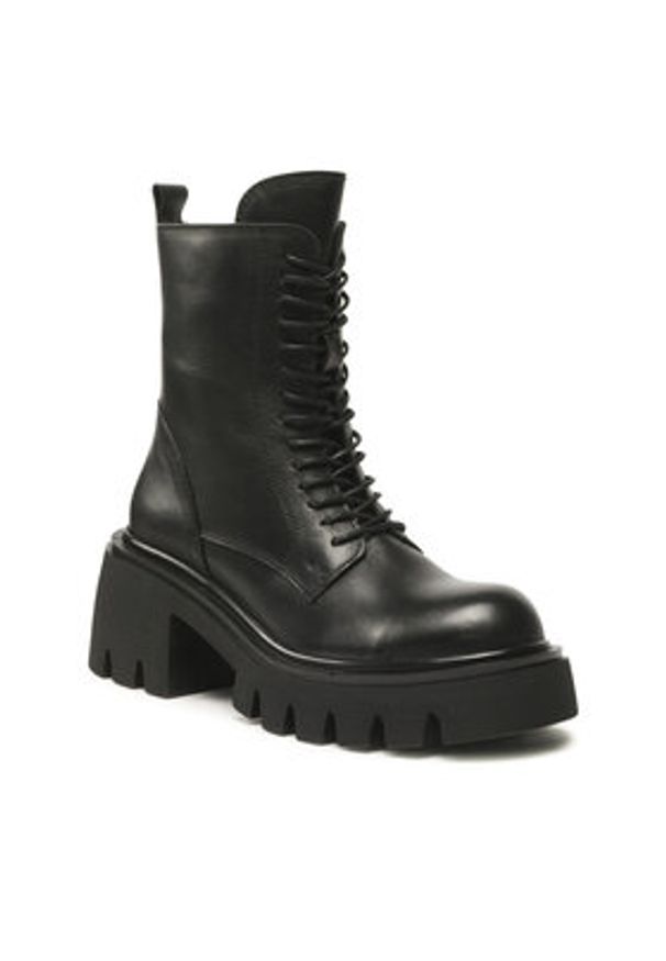 Badura Trapery 8099 Czarny. Kolor: czarny. Materiał: skóra