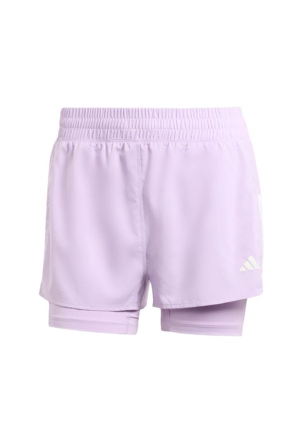 Adidas - Szorty Own the Run Climacool 2-in-1. Kolor: różowy. Technologia: ClimaCool (Adidas). Sport: bieganie