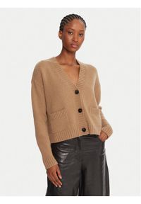 Weekend Max Mara Kardigan Filmato 2525346062 Beżowy Regular Fit. Kolor: beżowy. Materiał: wełna