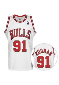 Koszulka męska do koszykówki Mitchell & Ness Chicago Bulls NBA Dennis Rodman. Kolor: biały. Sport: koszykówka