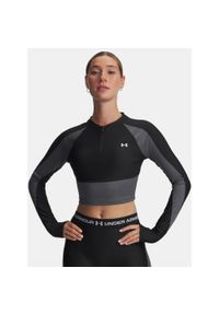 Longsleeve Under Armour HeatGear Rib 1/4 Zip. Kolor: czarny. Długość rękawa: długi rękaw. Sport: bieganie #1