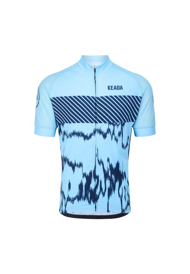 KEADA SPORTS - Męska koszulka rowerowa z krótkim rękawem – Signal Four. Kolor: niebieski. Długość rękawa: krótki rękaw. Długość: krótkie. Sport: kolarstwo, fitness