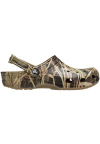 Klapki unisex, Crocs Classic Realtree V2. Kolor: zielony. Materiał: syntetyk, materiał. Styl: sportowy