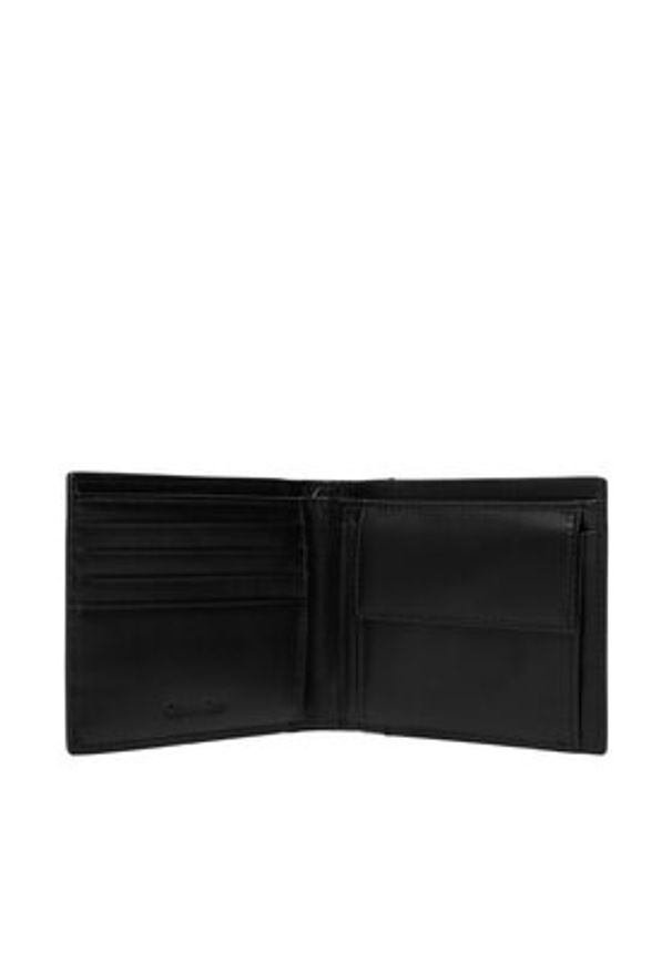 Calvin Klein Portfel Raised Ew Bill Fold W/ Coin LV04D1163G Czarny. Kolor: czarny. Materiał: skóra