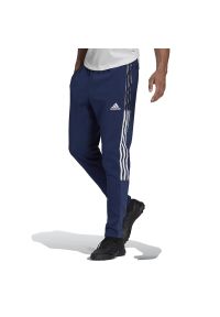 Adidas - Spodnie adidas Tiro 21 Sweat GH4467 - granatowe. Kolor: niebieski. Materiał: bawełna, dresówka, poliester