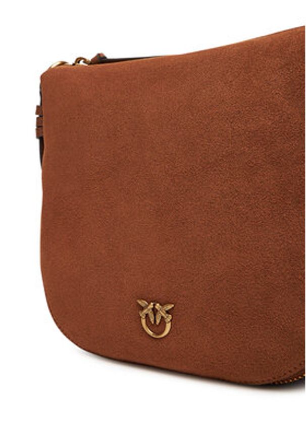 Pinko - PINKO Torebka Hobo Zip Around Mini Al 25-26 PLTT 105332 A2JH Brązowy. Kolor: brązowy. Materiał: skórzane, zamszowe