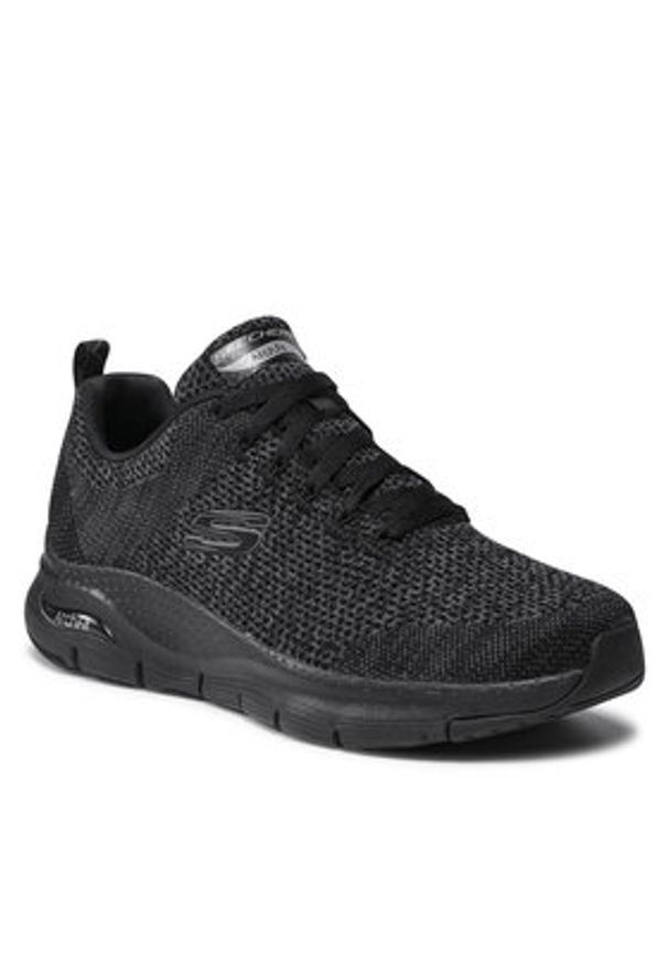 skechers - Skechers Sneakersy Paradyme 232041/BBK Czarny. Kolor: czarny. Materiał: materiał