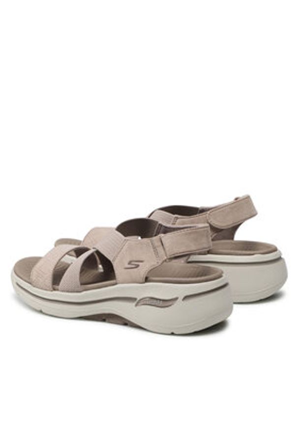 skechers - Skechers Sandały Treasured 140257/TPE Brązowy. Kolor: brązowy. Materiał: materiał