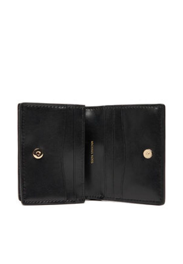 MICHAEL Michael Kors Mały Portfel Damski 32F5GNXD1L Czarny. Kolor: czarny. Materiał: skóra