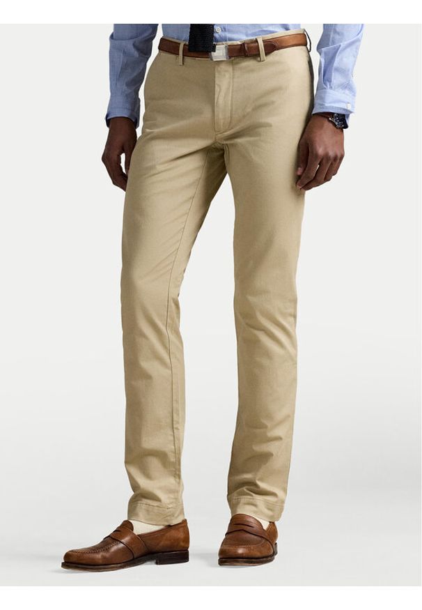 Polo Ralph Lauren Chinosy 710644988009 Beżowy Slim Fit. Kolor: beżowy. Materiał: bawełna