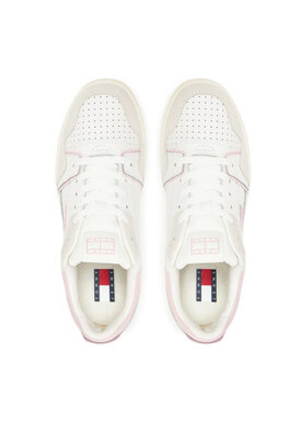 Tommy Jeans Sneakersy Tjw Retro Basket Sneaker EN0EN02818 Écru. Kolor: kremowy. Materiał: skóra